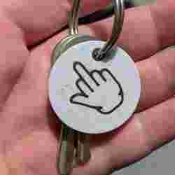 Orta Parmak Anahtarlık - Çok Renkli